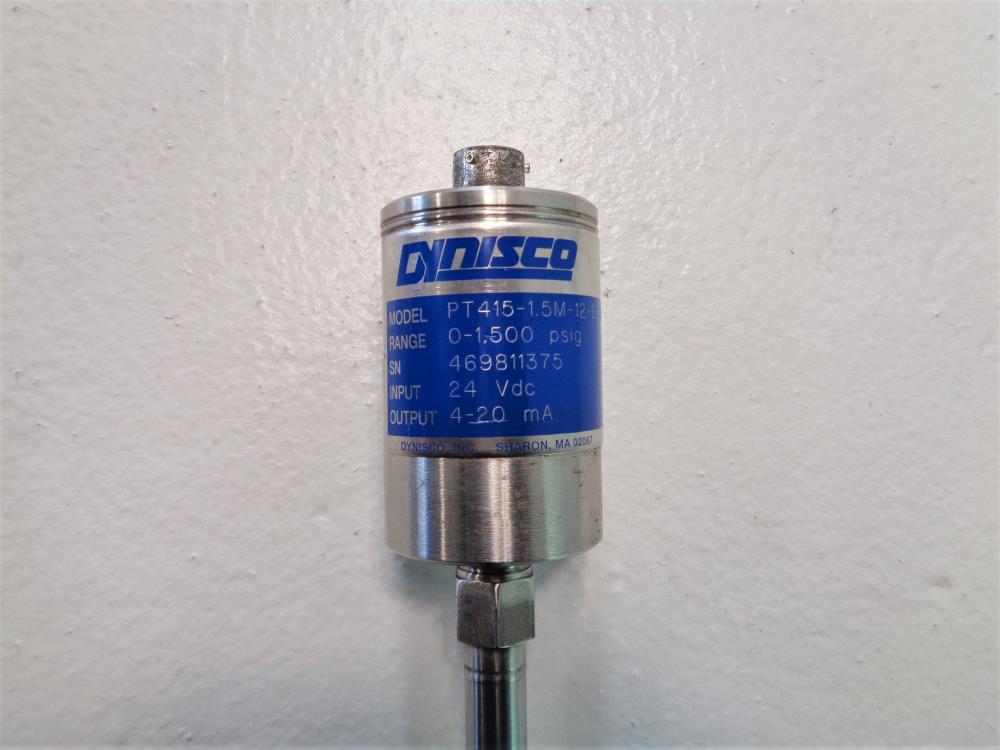 Dynisco Food Sanitary Extrusion Transducer PT415-1.5M-12-B314